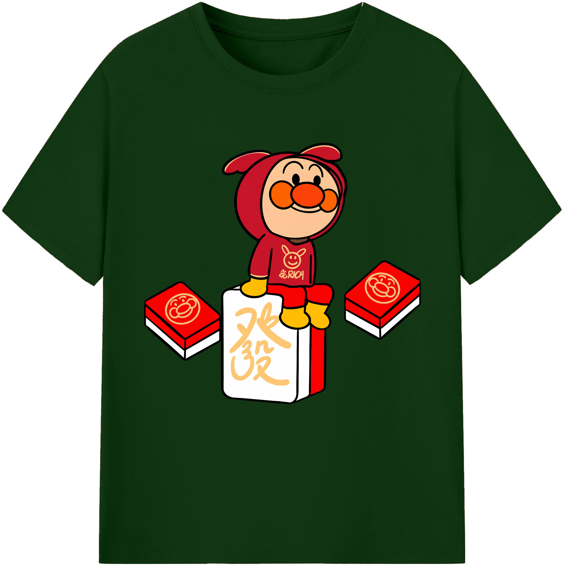 （画像用） アンパンマン Anpanman 綿100％半袖Tシャツ（フロントプリント）